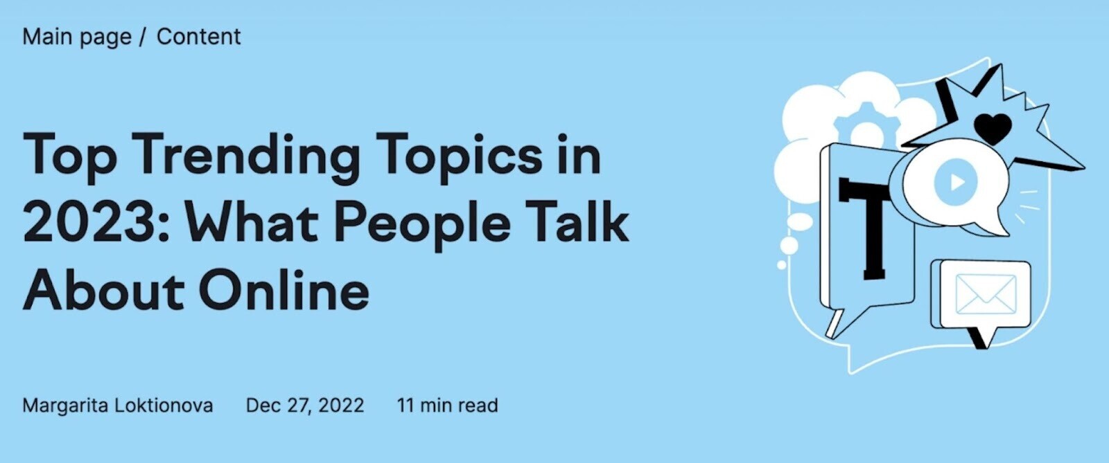 "Top Trending Topics en 2023: De qué habla la gente en Internet" título del blog