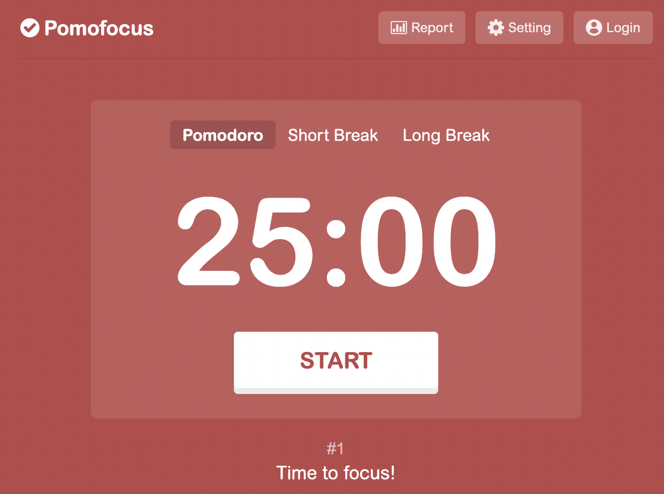 Herramienta Pomodoro Timer de Pomofocus